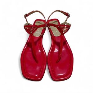 Prada Women's Vibrant Red Sandals